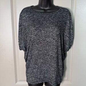 Quince Bundle 2 Boxy Knit Tops | Heather Grey & Charcoal | Oversized | Size S